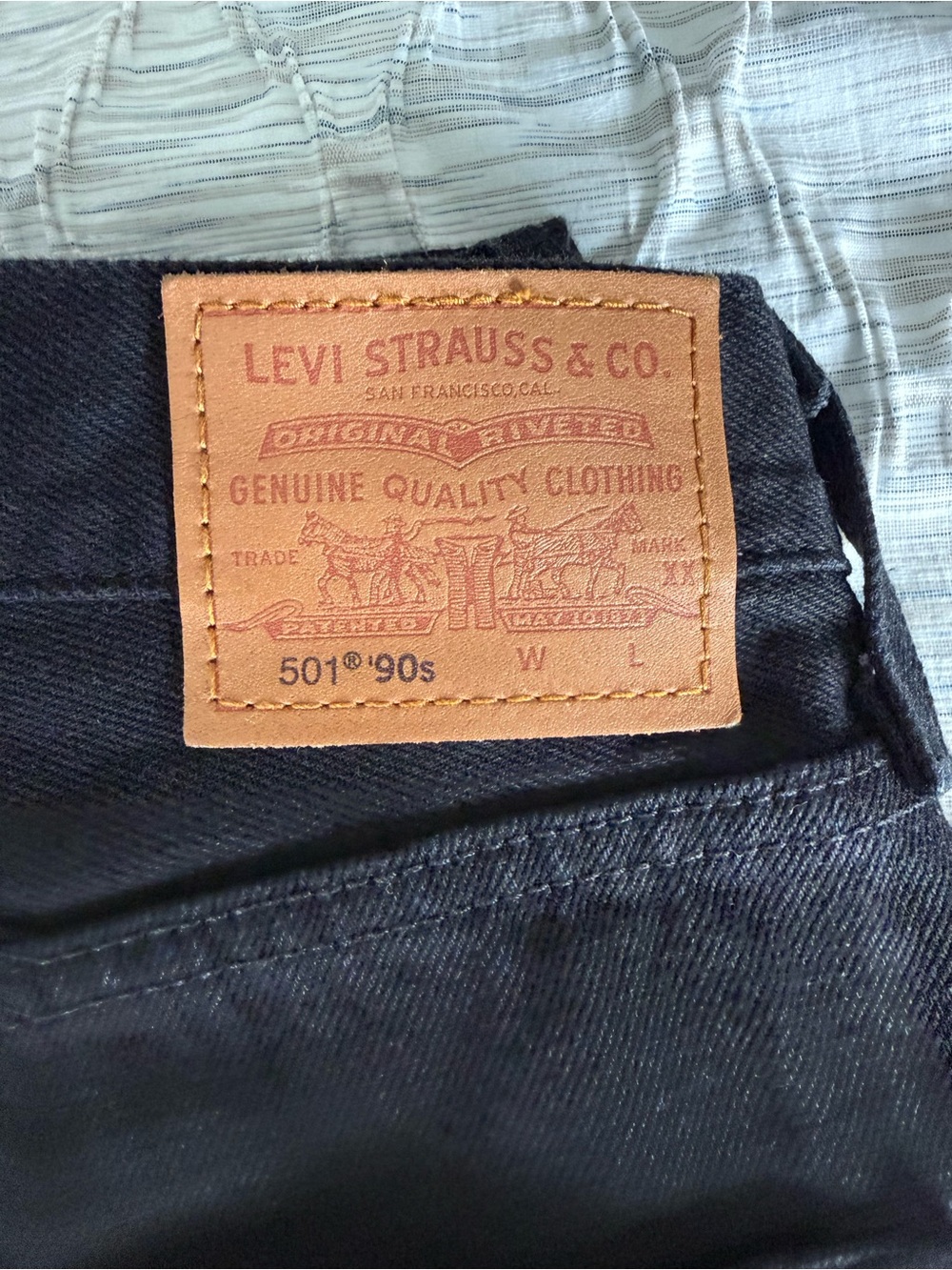 Levi's Black 501 Button-Fly Jeans - Picture 3 of 6